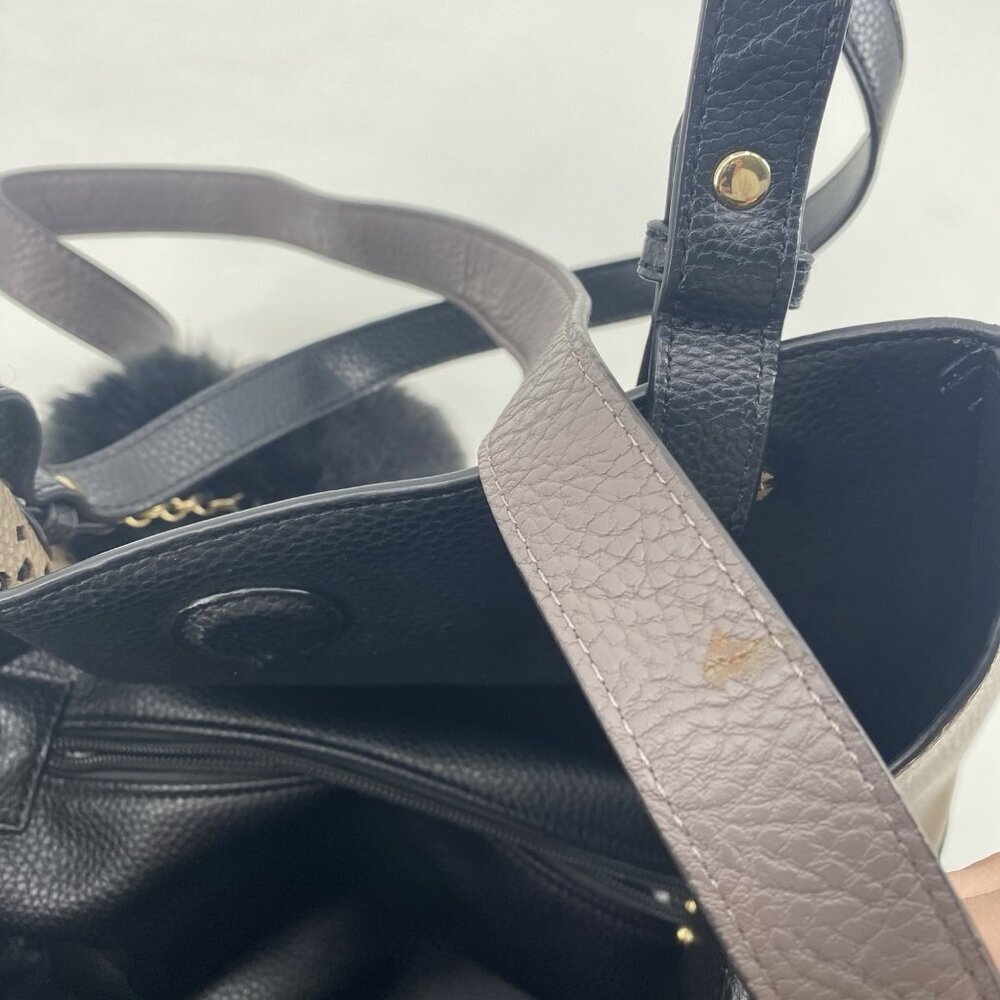 Andrew Marc Tan Beige Black Marc New York Handbag Tote Crossbody - Picture 14 of 14